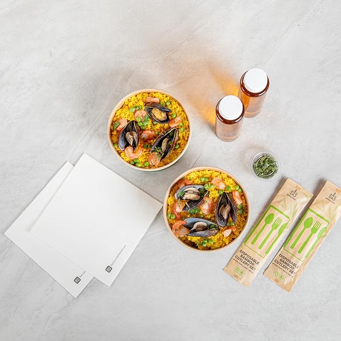 Restaurantware Paper Food Containers 200 Pack Of 44 oz Disposable Round Kraft Salad Bowls Sustainable Stackable Greaseproof Meal Prep Take Out Containers For Ice Creams, Soups, Snacks And Desserts