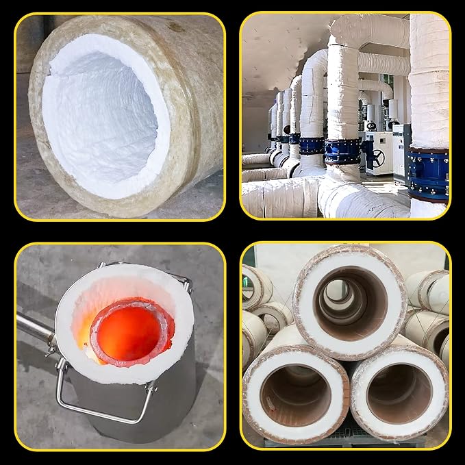 32" x24" x1" (Thick) Ceramic Fiber Blanket Fireproof Insulation Baffle Rated to 2400F, High-Temperature Resistance for Oven Stoves, Kilns, Forges