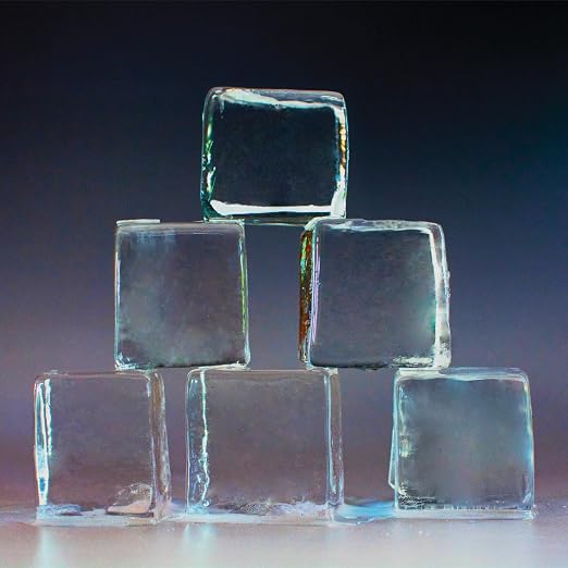 XL Clear Ice Maker – 2.5” Crystal Clear XL Cubes for Ice Presses - BPA-Free Silicone Square Cube Mold - Whiskey Gifts for Men - Press NOT Included