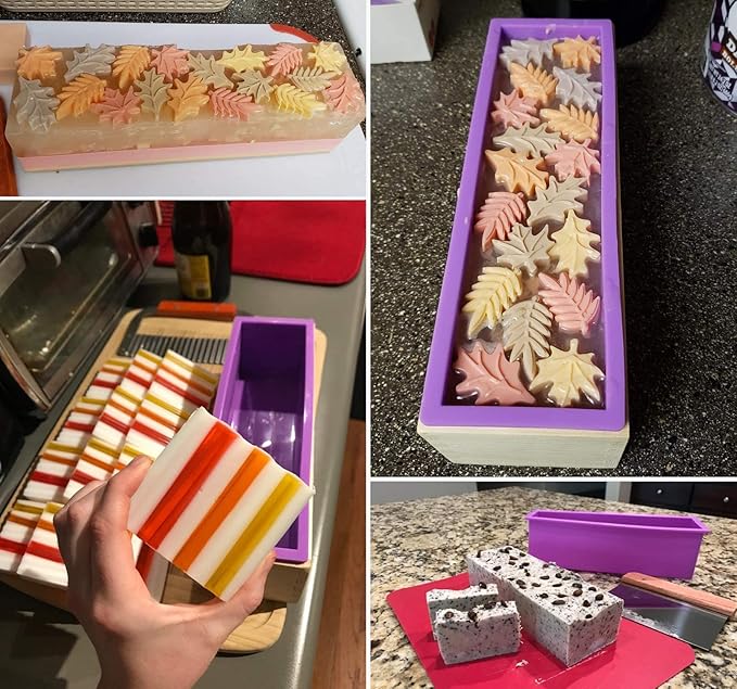 Silicone soap molds -Soap Cutting Tool Set Wooden Bamboo (Shrink Wrap Bags 3)