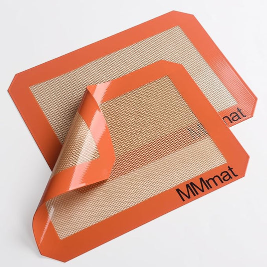 Silicone Baking Mats - Best German Silicone - Non Slip Silicone Baking Sheet, Non Stick Reusable Silicone Mats for Baking, Oven Liner, Counter Mat - 2 Toaster Oven Size Baking Mats