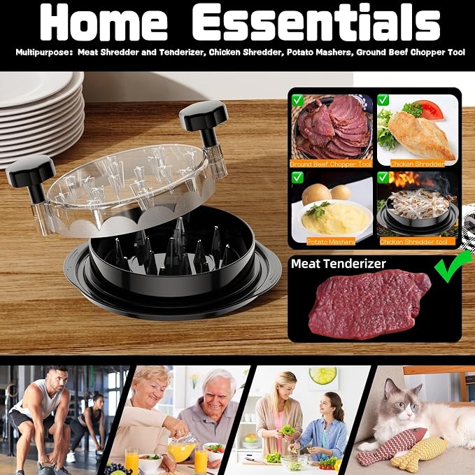 Chicken Shredder - Desmenuzador De Pollo, Meat Shredder,Tenderizer, Potato Mashers, Meat Claws For Pulled Pork, Chicken Shredded, Machacador De Carne, Chicken Grinder, Trituradora De Carne