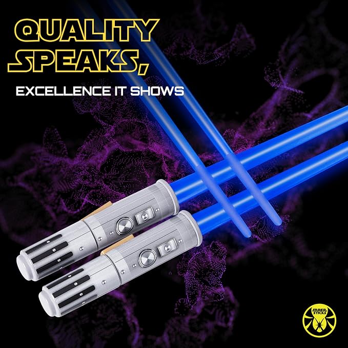 Lightsaber Chopsticks Light Up Star War Chopsticks Light Up Mini Light Saber Chopstick for Adults Cool Chopstick Light Saber Chop sticks Led Chop stick Jedi Chop sticks 12 Modes 1 PAIR