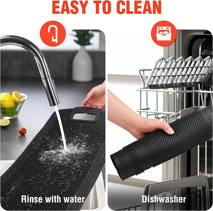FLISSA 24"*13" Fish Fillet Mat with Measuring Scale, Fish Cleaning Mat | Nonslip & Durable & Portable, Large Fish Mat for Fish Cleaning and Cutting