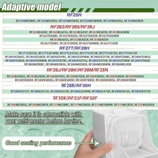 DA97-14474C, DA97-14474A Ice Container, DA97-12604D Ice Bucket Compatible with Samsung RF25, RF263, RF265, RF28, etc Series Refrigerators. Part Number: DA97-21040A, AP6034185, etc-1 yr Warranty