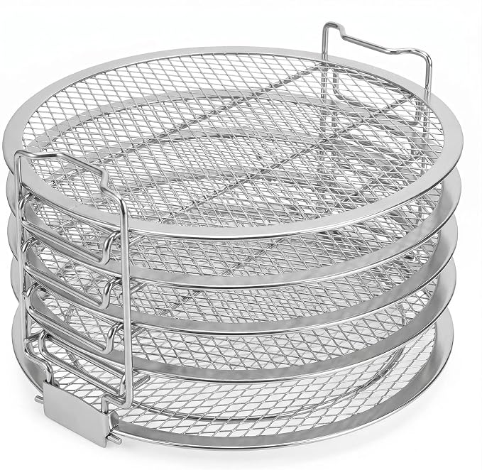 Dehydrator Rack Stainless Steel Stand Accessories Compatible with Ninja Foodi Pressure Cooker and Air Fryer 6.5 and 8 Quart, Instant Pot Air Fryer 8 Qt