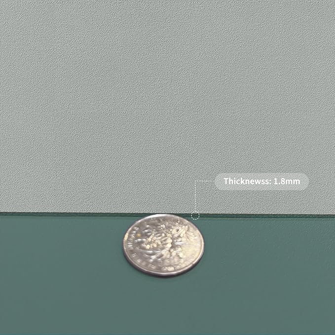 Leather Table Cover,1.8mm Thick,36x60 Inch Table Protector,Table Protector for Dining Room Table,Dining Table Cover,Table Cover Protector,Table Pad,(Aqua Blue+Gray,36x60)