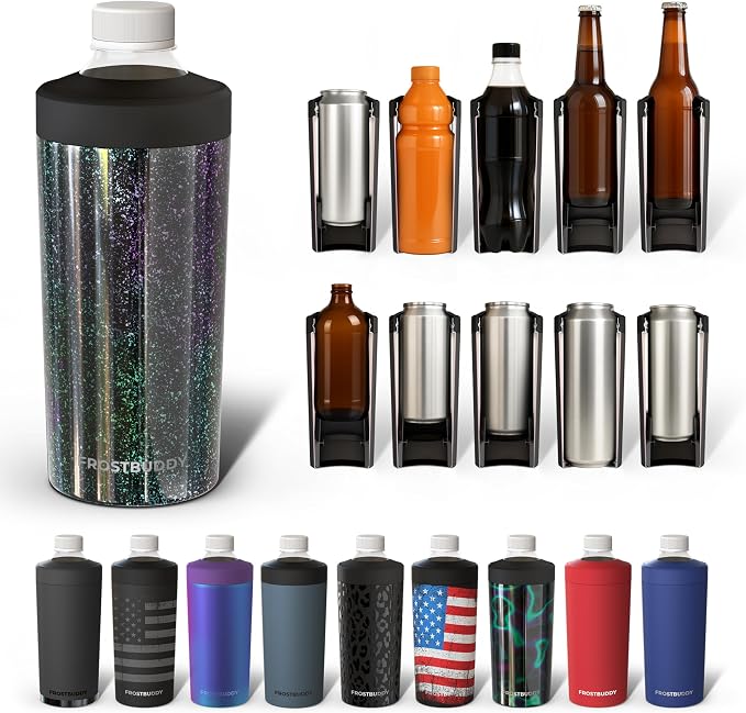 Frost Buddy XL Can Cooler - Fits 12/16/20/24 oz Cans & Bottles (Mermaid) | Keeps drinks chilled 12+ hrs | No sweat, no condensation | Fits slim & standard cans | Durable, portable design