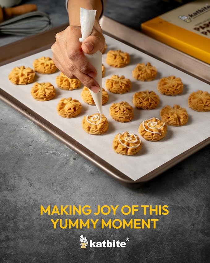 Katbite 350Pcs 9x13 In Parchment Paper Sheets, Heavy Duty White Baking Paper, Non-stick & Oil Proof for Oven, Air Fryer, Grilling, Steaming and Cooking Bread [Advanced Series]