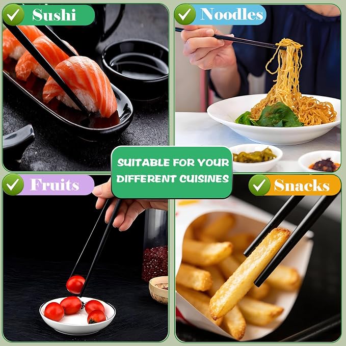 Chopsticks Gift set With Ceramic Rest Reusable Dishwasher Safe,Red Black | Cute Panda Chopsticks Holder, Anniversary Gift for Couple