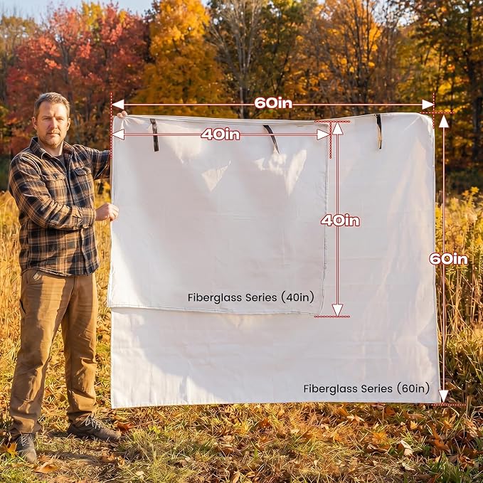 Fire Blanket | 60"x60" Fire Blankets Emergency for Home and Kitchen | Fiberglass Prepared Fire Suppression