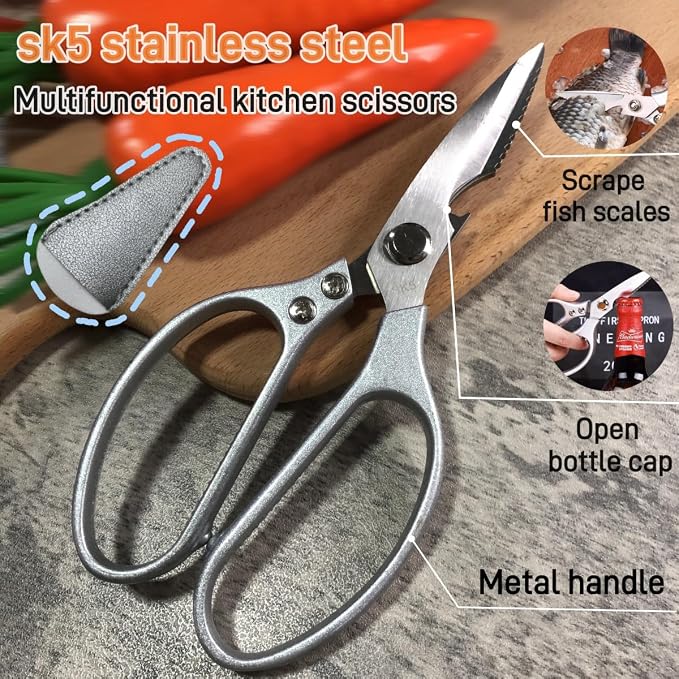 Fishing Knife Set, Fish Cleaning Kit, Filet Knife for Fish, Fish Scale Cleaning Brush, Multi-Functional Scissors, Gloves, Fishbone Tweezers, Storage Bag,Fishing Accessories,Fishing Tool Kit