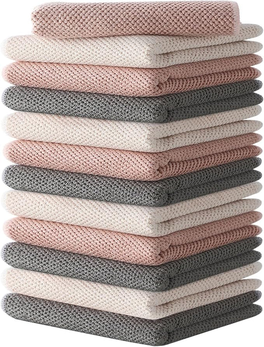 12Pack Barista Towels, Barista Microfiber Cloths, Coffee Cleaning Accessories for Espresso Machine, Steam Wand, Countertop,12”x12”