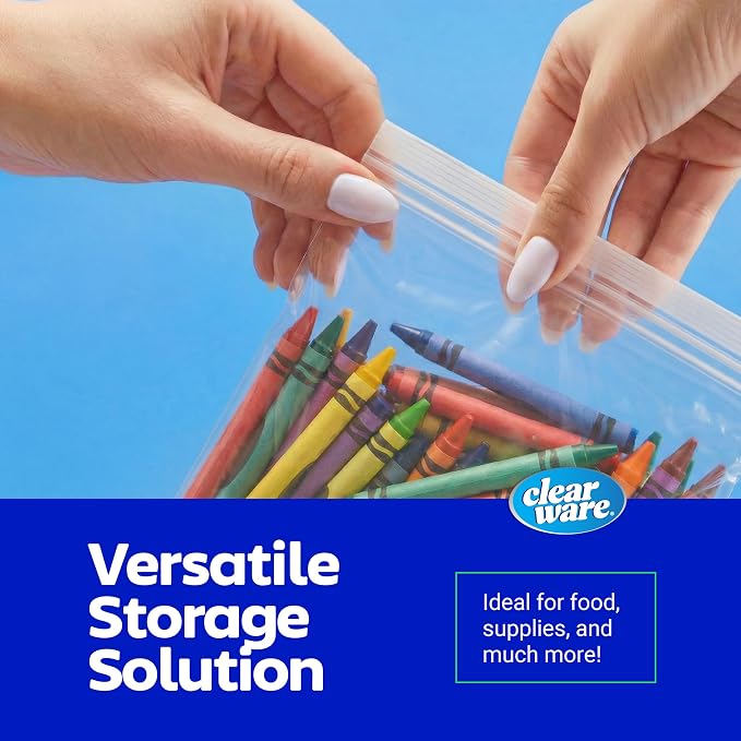 2 Gallon Storage Bags, Double Zipper Seal - 120 Count, (4 Packs of 30) Resealable Thick Plastic Food Storage Bag, BPA Free - Resealable Containers for Lunch, Snacks, Meals
