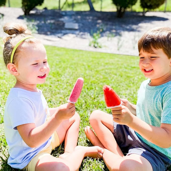Watermelon Shape Popsicle Molds, Ice Pop Plastic Molds 6 Cavities, Ice Cream Pop Mold, Plastic Popsicles Molds, DIY Ice Pop Molds With Sticks