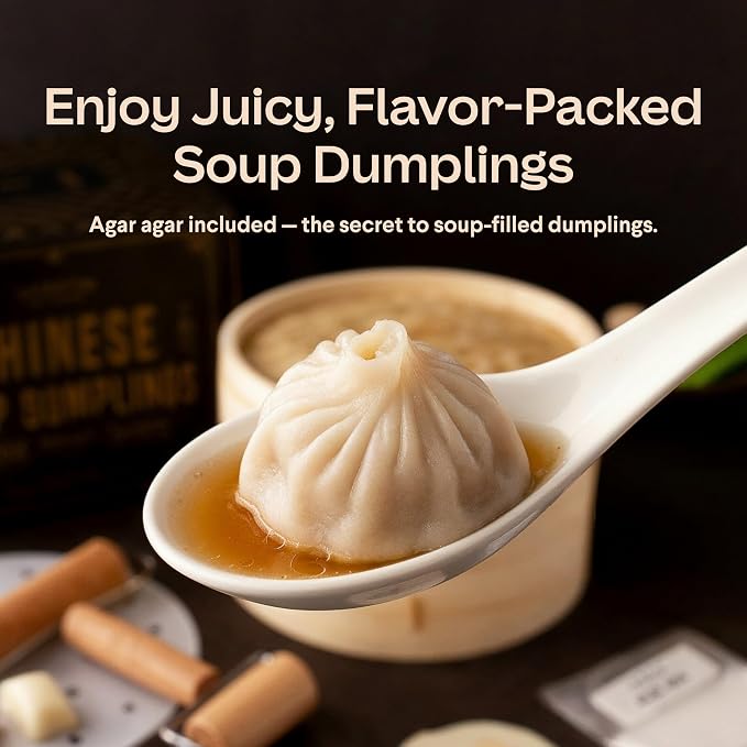 Cooking Gift Set Co. Bamboo Steamer Basket - 2 Tier Dumpling Kit, 6 Piece | Xiao long bao kit, dumpling steamer, cooking gifts for women, mother's day gift, FDA food-contact, BPA-free
