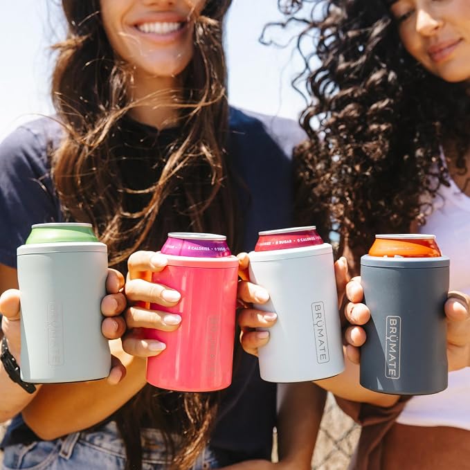 BrüMate Hopsulator Duo 2-in-1 Can Cooler Insulated for Cans + 100% Leak Proof Tumbler with Lid | Can Insulated for Hard Seltzer, Beer, Soda and Energy Drinks