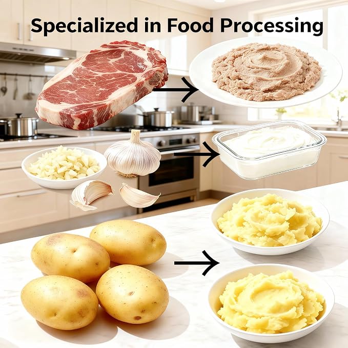 Meat Chopper, Hamburger Grinder, Premium Heat Resistant Masher for Ground Beef, Burger Grinder, Potato Masher, Nylon Potato Mix Tool, Safe, Non-Stick, Mix and Chop Kitchen Tool - Black