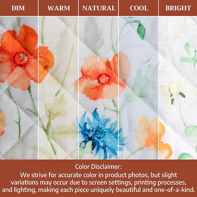 Maison d'Hermine Oven Gloves 100% Cotton Oven Mitt (7" x 13", Pack of 1) | With Loop Heat Resistant BBQ Cooking Gloves Baking Grilling Kitchen Handling Hot Pans Spring Summer - Summer Whisper