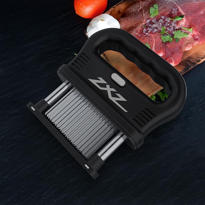 ZXZ Premium Meat Tenderizer Mallet – 48 Stainless Steel Blades, Ideal for Marinated Meats, Beef, Steak, Chicken, Poultry & More – Kitchen Must-Have Tools for Chefs & Cooking Enthusiasts
