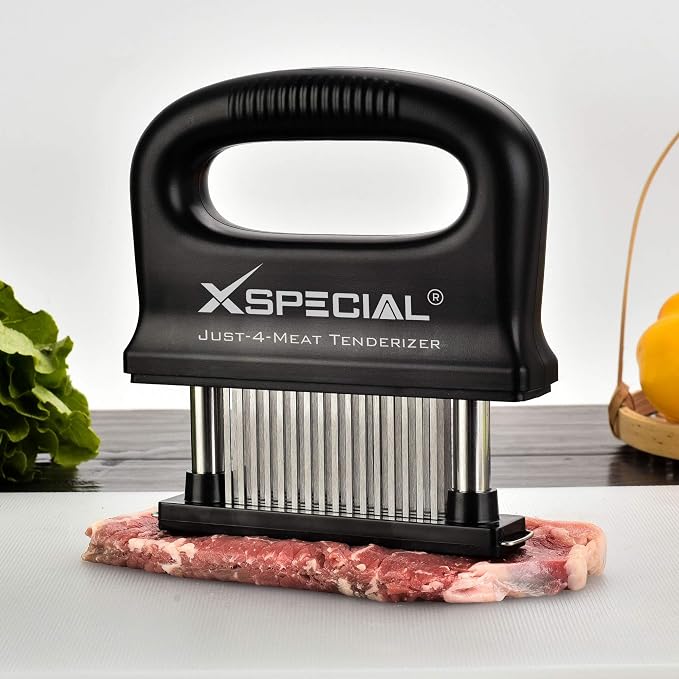 Deluxe 48 Blade Meat Tenderizer Tool – Stainless Steel, Detachable Design | Ultra-Sharp Needle Design | Transforms Tough Cuts into Juicy Cuts in Seconds, Easy to Use & Clean, Dishwasher Safe