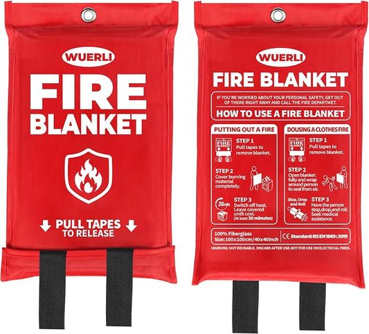 Emergency Fire Blanket, Fire Blanket for Home and Kitchen,40" x 40",2 Pack