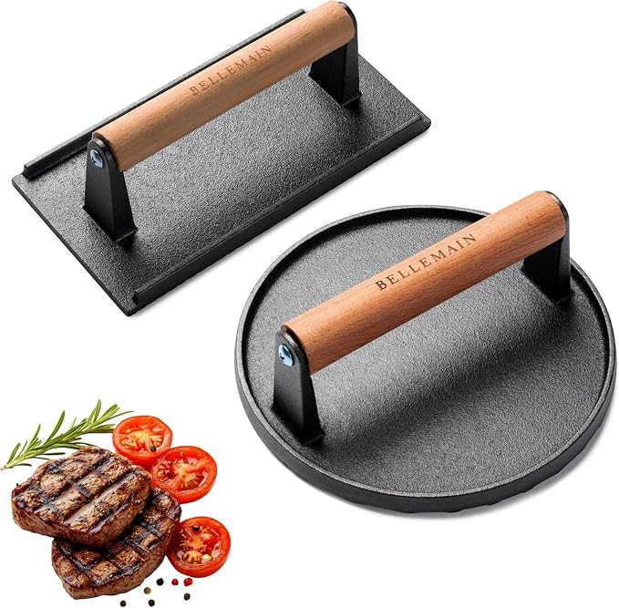Bellemain Smash Burger Press, Grill Press, Bacon Press- Set of 2