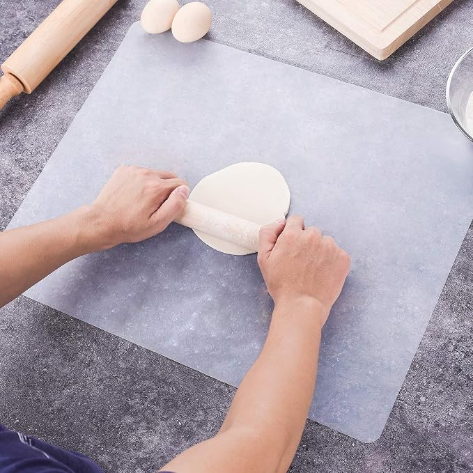 HomeDo Waterproof Silicone Placemats, Non-Stick Baking Mat, Non-Slip Dining Table Mat, Heat Resistant Insulation Countertop Protector Pads (Clear, 11.81"x15.75"-6pack) | Place Mats, Non-Stick & Non-Slip, Heat Resistant Insulation Pad, Multi-Use as Baki...