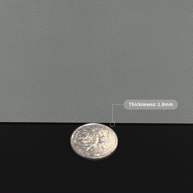 Leather Table Pad,1.8mm Thick,40x90 Inch,Dining Table Pad,Table Pads for Dining Room Table Rectangular,Table Protectors for Rectangle Tables,Dining Table Cover(Black+Gray,40x90)