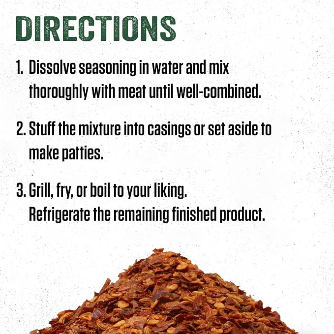 LEM Products Backwoods Hot Italian Fresh Sausage Seasoning, 8.3 oz Packet | Pre-Measured Seasoning for Wild Game and Domestic Meat, Seasons Up to 25 Pounds of Meat for Homemade Patties and Sausages