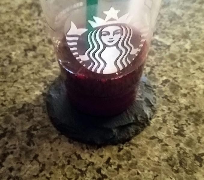 The Open Road Awaits: Motorcycle Coasters with Inspirational Quote - Round Slate - Set of 6