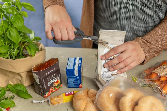 Kuhn Rikon Kitchen Shears Compact | Self-Sharpening Blades, Spring-Loaded Design, Right or Left Hand Use