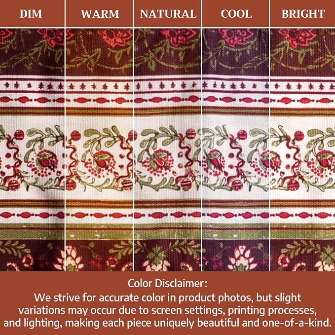 Maison d' Hermine Double Oven Mitts 100% Cotton Double Oven Glove (7"x35") | Heat Resistant BBQ Cooking Gloves with Loop Baking Kitchen Home Hotel Farmhouse Thanksgiving Christmas - Reveillon Au Jardin