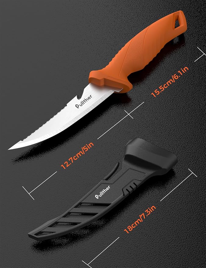 5 Inch Fishing Knife,Stainless Steel Fishing Bait Knife | Fishing Gear with Protective Sheath