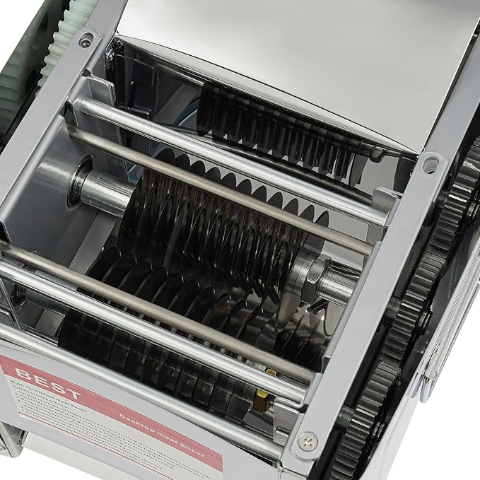 Meat Cutter Machine, 850W Electric Meat Slicer Shredded Cutting Machine, 2.5mm Commercial Stainless Steel Blade Shredder, 330lbs/h for Boneless Pork Chicken Fish Vegetables (2.5mm)