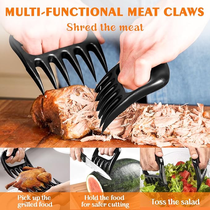 Electric Meat Grinder, 2000W Max Sausage Stuffer Maker, Vegetable Cheese Grater with 3 Shredder Slicer Blades, 2 Blades, 3 Plates, Sausage Tube, 2 Meat Claws, Burger Press & Kubbe Kit