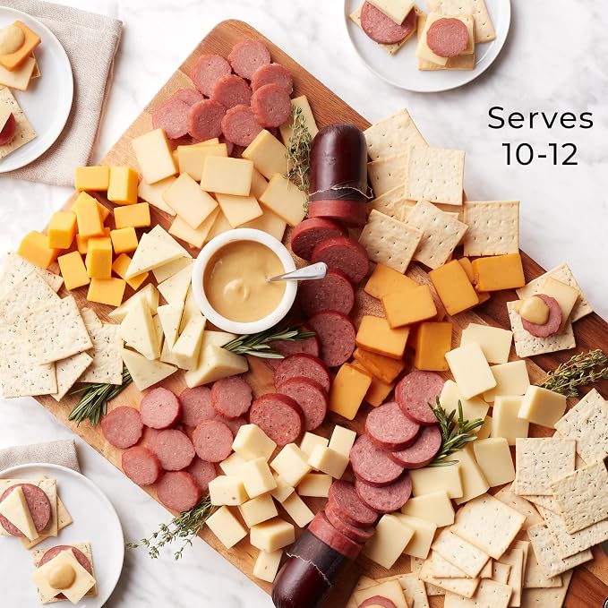 Hickory Farms Party Gift Basket- Meat and Cheese Food Gift Box (Extra Large) | Charcuterie Board Food | Summer Sausage | Father's Day | Mother's Day | Easter | Christmas | Holiday | Housewarming | Gourmet | Sympathy | Care Package