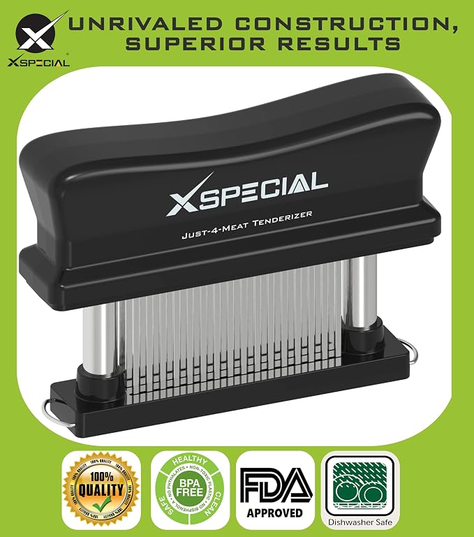 48-Blade Meat Tenderizer Tool – Stainless Steel, Detachable Design | Ultra-Sharp Needle Design Tenderizes Any Cut in Seconds – Rust-Resistant & Built to Last