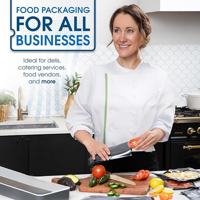 Spartan Industrial 6" X 10" Vacuum Sealer Bags - 200 Count BPA-Free Food Storage Bags for Marinating, Freezing, Sous Vide Cooking