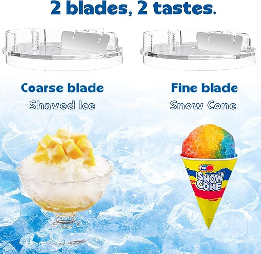 Shaved Ice Attachment for KitchenAid Stand Mixer, Snow Cone Maker for KitchenAid with 8 Ice Molds, Stainless Steel Blade Ice Shaver Attachment for Kitchen Aid Mixer