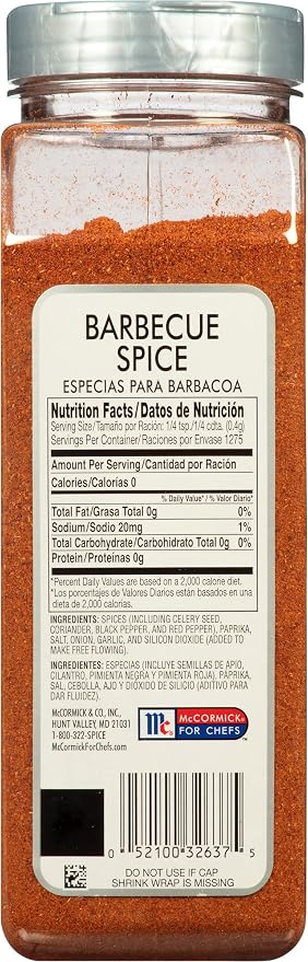McCormick Culinary Barbecue Spice, 18 oz - One 18 Ounce Container of BBQ Dry Rub Seasoning Blend, Perfect for Ribs, Chicken, Pork and More