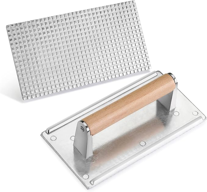 New Star Food Service 36411 Steak Weight/Bacon Press, Aluminum, 8.25x4.25" | Commercial Grade