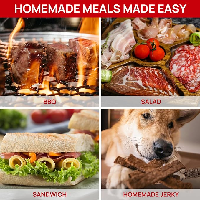 Manual Frozen Meat Slicer, Stainless Steel Meat Cutter for Home Use | Manual Slicing Machine with Adjustable Thickness for Beef, Pork, Lamb, Bacon BBQ,Salad,and Sandwich Slicing Easy to Use