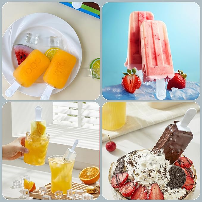 3-Pcs Silicone Ice Popsicle Molds, 9 Cavity Cake Pop Molds, BPA Free Cakesicle Molds Silicone, Reusable Ice Cream Molds for Toddler, Kids, Adults (Red)