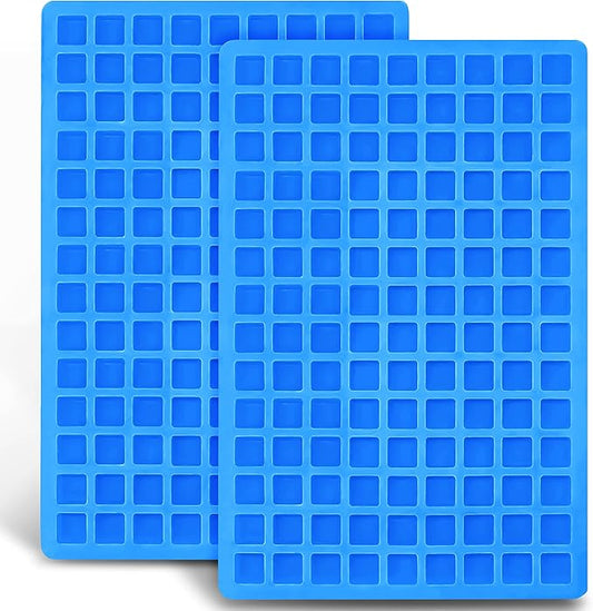 Anaeat 126-Cavity Square Silicone Candy Mold, 2 Pack Non-stick Mini Silicone Chocolate Mold for Homemade Caramels, Jelly, Gummy, Ice Cube, Truffles, Pralines & Ganache - Flexible & Easy to Release