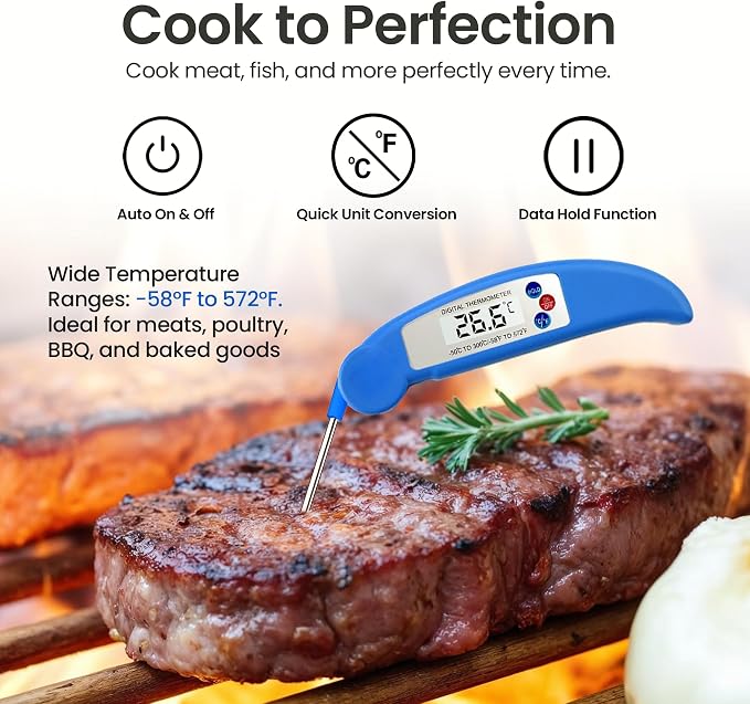 Karving King XL Deluxe Cutting Board - Spikes, Drip Tray & Meat Thermometer