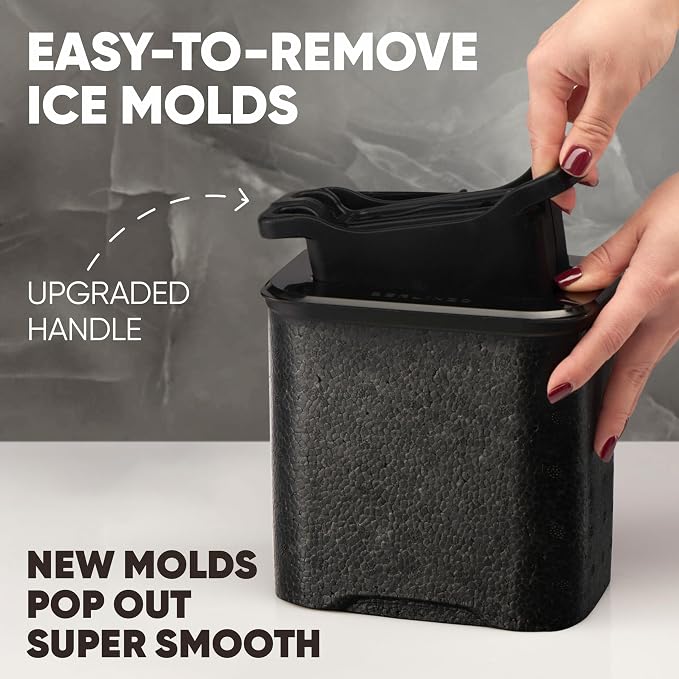 Berlinzo Ice Ball Maker Mold - 2 Clear 2.4in Whiskey Spheres, Non-Electric | Silicone, BPA-free, bourbon and cocktails, slow-melt, easy release, 2-count, storage bag included