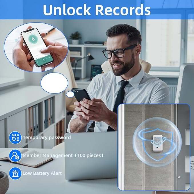 Smart Lock Box, Key Lock Box for Outside, WiFi Lock Box App Controlled, Realtor Lock Box with Bluetooth Digital Keypad, Outdoor Security Box for Keys for Homeowners Families Agents Office