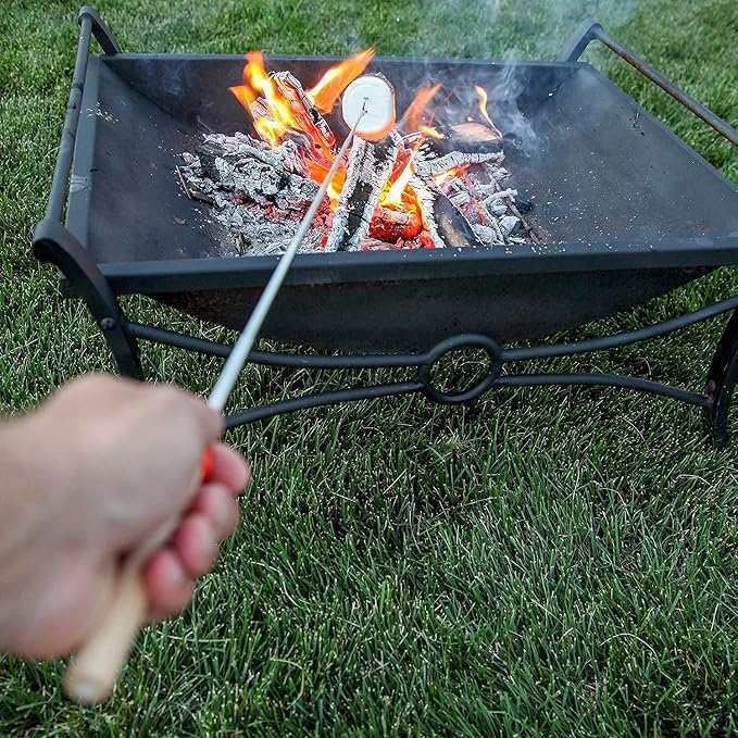 MalloMe Smores Sticks for Fire Pit - Accessories for Campfire Marshmallow Roasting Sticks Smores Kit Outdoor - Smore Skewers Hot Dog Fork For Outside, Camping Essentials Bonfire Gear Long 32" 5 Pack