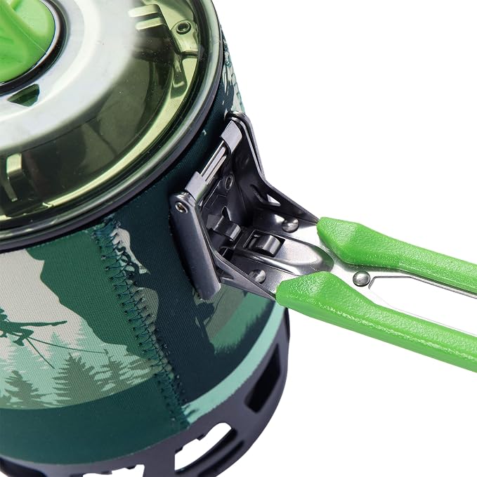 Fire-Maple Fixed Star 3 Backpacking and Camping Stove System, Green 21oz | 30% Faster Boil with HX Base, Piezo Ignition, Locking Handle, All-in-One, Portable, Compatible with Most Canisters